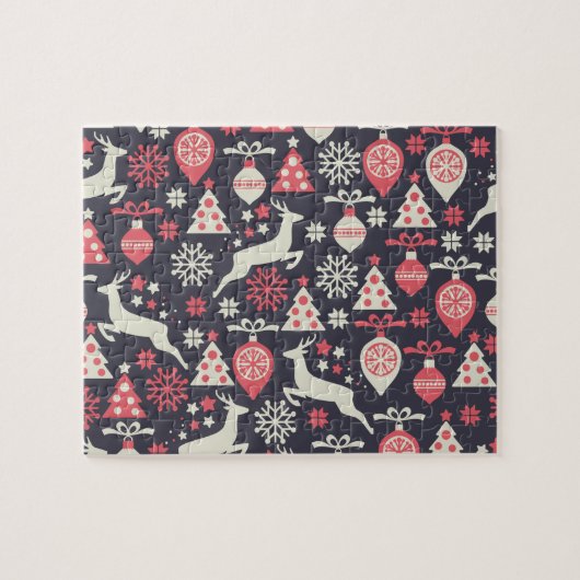Vintag Retro Weihnachtsfeiertag Puzzle (Horizontal)