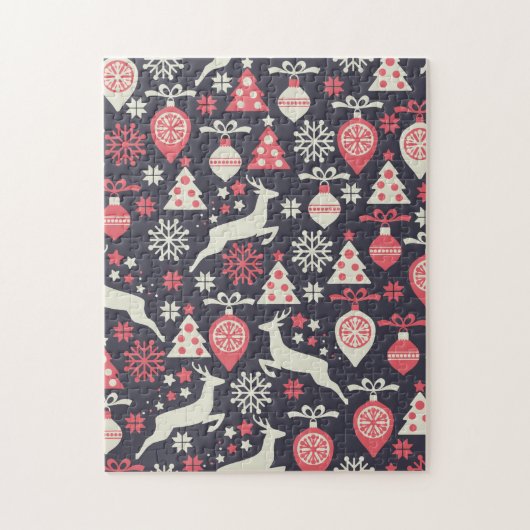 Vintag Retro Weihnachtsfeiertag Puzzle (Vertikal)