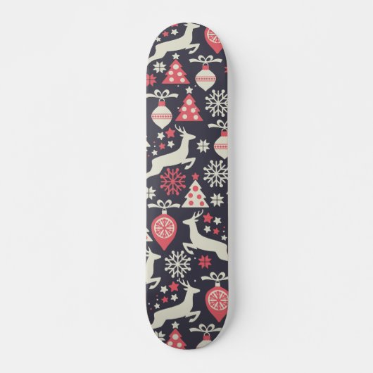 Vintag Retro Weihnachtsfeiertag Skateboard (Vorne)
