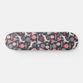 Vintag Retro Weihnachtsfeiertag Skateboard (Horizontal)