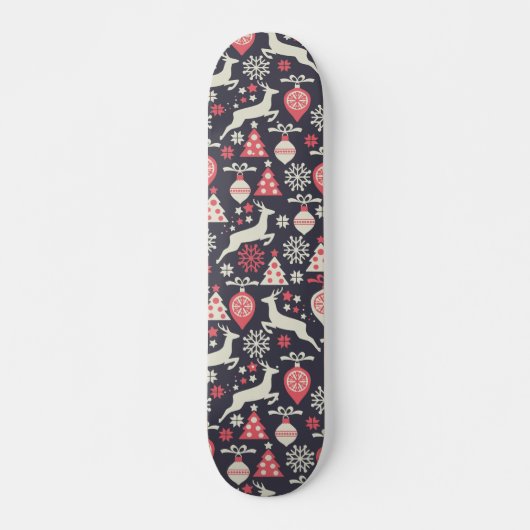 Vintag Retro Weihnachtsfeiertag Skateboard (Vorne)