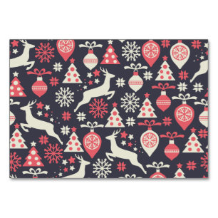 Vintag Retro Weihnachtsfeiertag Tischnummer