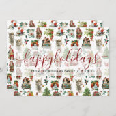 Vintag Retro Weihnachtsfeiertage Feiertagskarte (Vorne/Hinten)