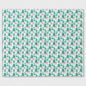 Vintag Retro Weihnachtsmann Geschenkpapier (Flach)