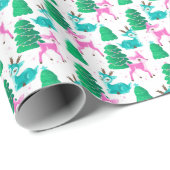 Vintag Retro Weihnachtsmann Geschenkpapier (Rolleneckpunkt)