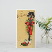 Vintag Retro Weihnachtsmilkman Feiertagskarte (Stehend Vorderseite)