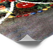 Vintag Retro-Weihnachtsposter Poster (Ecke)