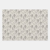 Vintag Retro Weihnachtsschmuck Geschenkpapier Set (Vorderseite 2)