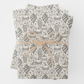 Vintag Retro Weihnachtsschmuck Geschenkpapier Set (Beispiel)