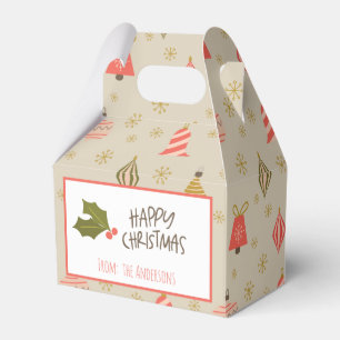 Vintag Retro Weihnachtsschmuck Muster Geschenkschachtel