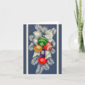 Vintag Retro Weihnachtsschmuck Spray Custom Feiertagskarte (Vorderseite)