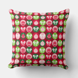 Vintag Retro Weihnachtsschmuck und Bogen Kissen