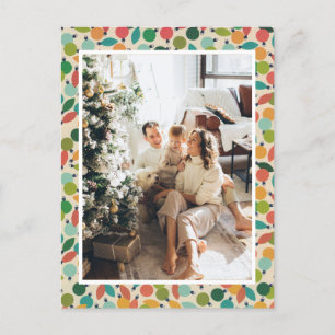 Vintag Retro Weihnachtsschmuck und Lichter Feiertagspostkarte