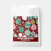 Vintag Retro Weihnachtsschmuck und Schneeflocken Geschenktütchen (Vorderseite)