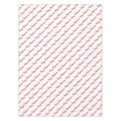 Vintag Retro Winter White Pattern Frohe Weihnachte Tischdecke (Vorderseite)