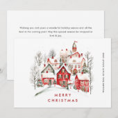 Vintag Retro Winterstadt Weihnachten Unternehmen (Vorne/Hinten)