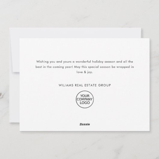 Vintag Retro Winterstadt Weihnachten Unternehmen (Rückseite)