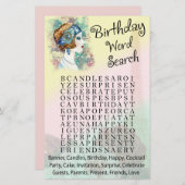 Vintag Retro Woman Birthday Wortsuche (Vorne/Hinten)