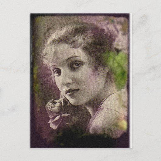 Vintag Retro Women 20s Hollywood Alice Joyce Postkarte (Vorderseite)