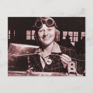 Vintag Retro Women Rosie die Schwester des Riveter Postkarte