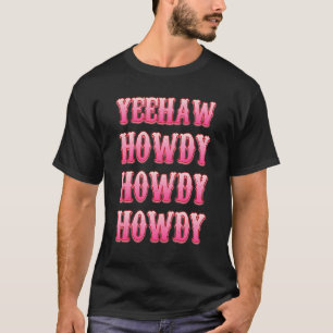Vintag Retro Yeehaw Howdy Rodeo Texas Western Cow T-Shirt