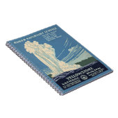 Vintag Retro Yellowstone Nationalparkreise Notizblock (Rechte Seite)