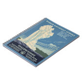 Vintag Retro Yellowstone Nationalparkreise Notizblock (Linke Seite)