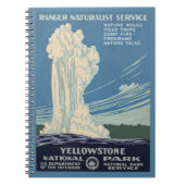 Vintag Retro Yellowstone Nationalparkreise Notizblock (Vorderseite)