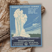 Vintag Retro Yellowstone Nationalparkreise