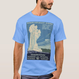Vintag Retro Yellowstone Nationalparkreise T-Shirt
