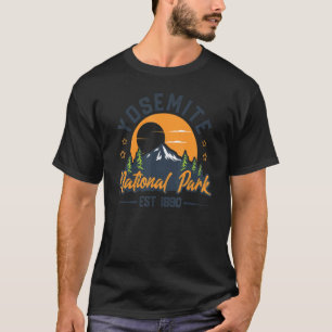 Vintag Retro Yosemite Nationalpark Est 1890 Moun T-Shirt