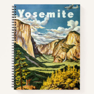 Vintag Retro Yosemite Nationalparkreise Notizblock