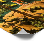 Vintag Retro Yosemite Nationalparkreise Poster (Ecke)