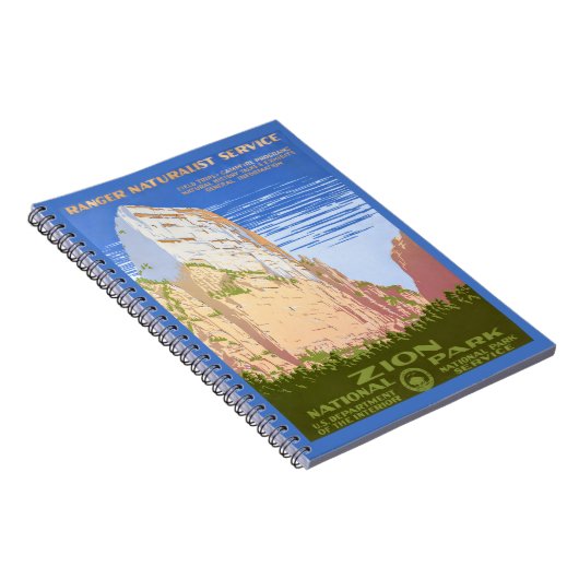 Vintag Retro Zion Nationalparkreise Notizblock (Rechte Seite)