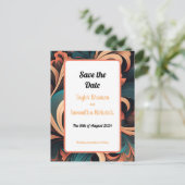 Vintag Retrofloral Postkarte (Stehend Vorderseite)