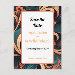 Vintag Retrofloral Postkarte