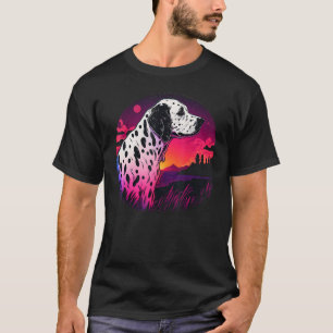 Vintag Retrowave Synthwave 80er Vaporwave Dalmatie T-Shirt
