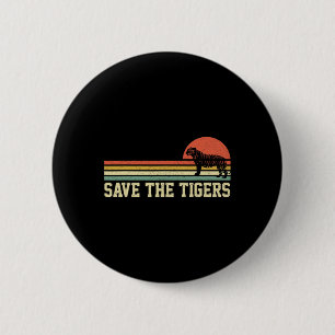 Vintag Rett The Tigers T Shirt Gift Tigers Liebhab Button