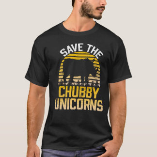 Vintag retten Sie den Chubby Unicorns-T - Shirt -