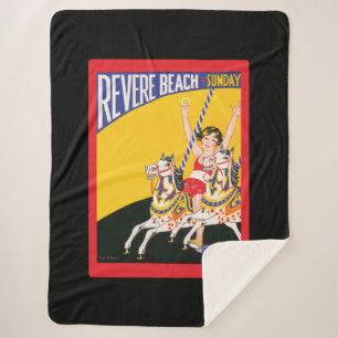 Vintag Revere Beach Carousel Poster Nostalgie Sherpadecke