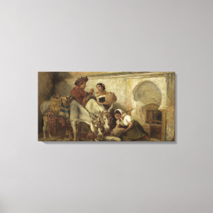 Vintag Richard Ansdell am Brunnen Leinwanddruck