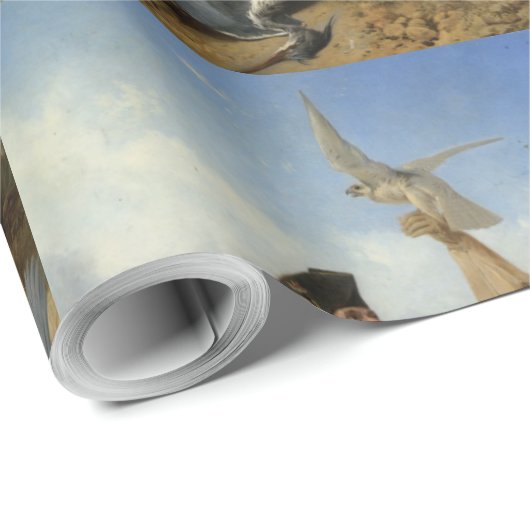 Vintag Richard Ansdell Bird Hogs Animal Hawking Geschenkpapier (Rolleneckpunkt)