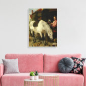 Vintag Richard Ansdell Die Gärtner-Tochter Leinwanddruck (Insitu (Wohnzimmer))