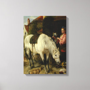 Vintag Richard Ansdell Die Gärtner-Tochter Leinwanddruck