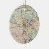 Vintag Richmond Virginia Zivile Kriegskämpfe (1864 Keramikornament (Rechts)