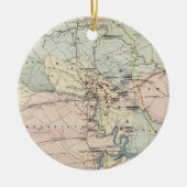 Vintag Richmond Virginia Zivile Kriegskämpfe (1864 Keramikornament (Vorne)