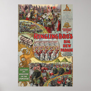 Vintag Ringling Bros. Große Parade Poster