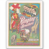 Vintag Ringling Brothers Circus Poster Aufkleber (Vorderseite)