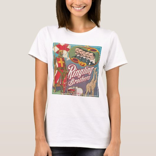 Vintag Ringling Brothers Circus Poster T-Shirt (Vorderseite)