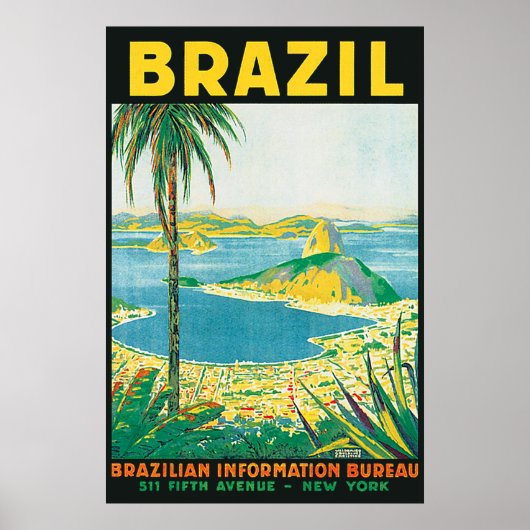 Vintag Rio Brasilien Reiseplakat Poster (Vorne)